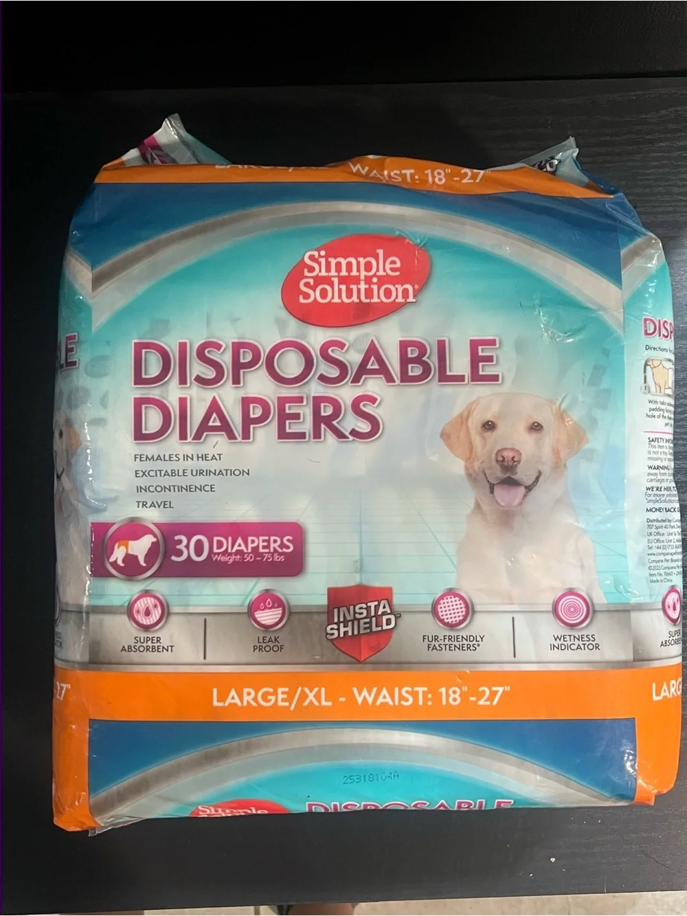 New dog diapers size L- XL